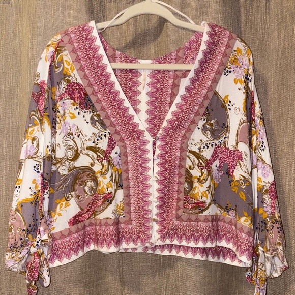 Free People | Catch Me If You Can Top Tie Sleeves | Size XS - Picture 2 of 8